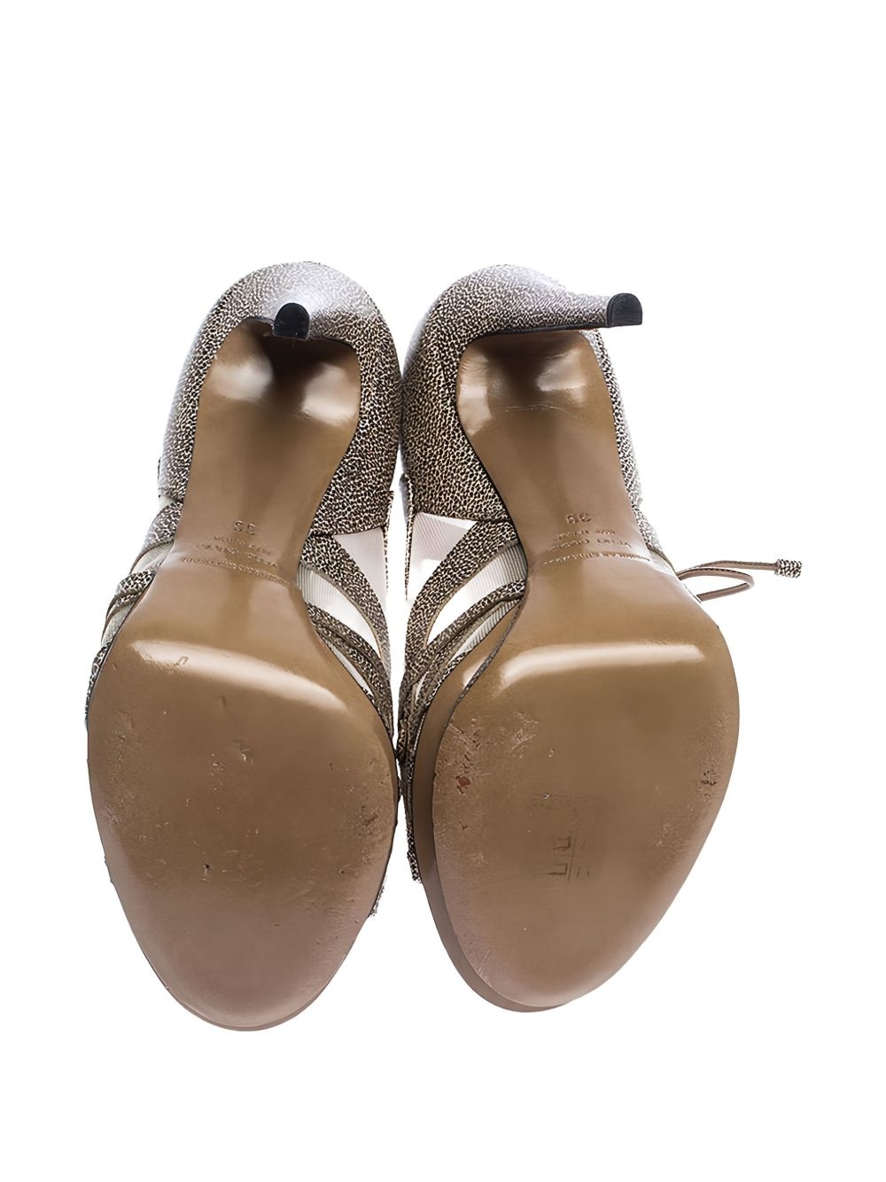leather platform sandals - 4