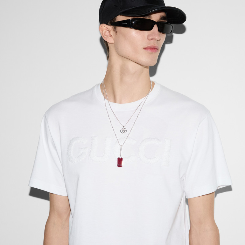 Embroidered cotton jersey T-shirt 5