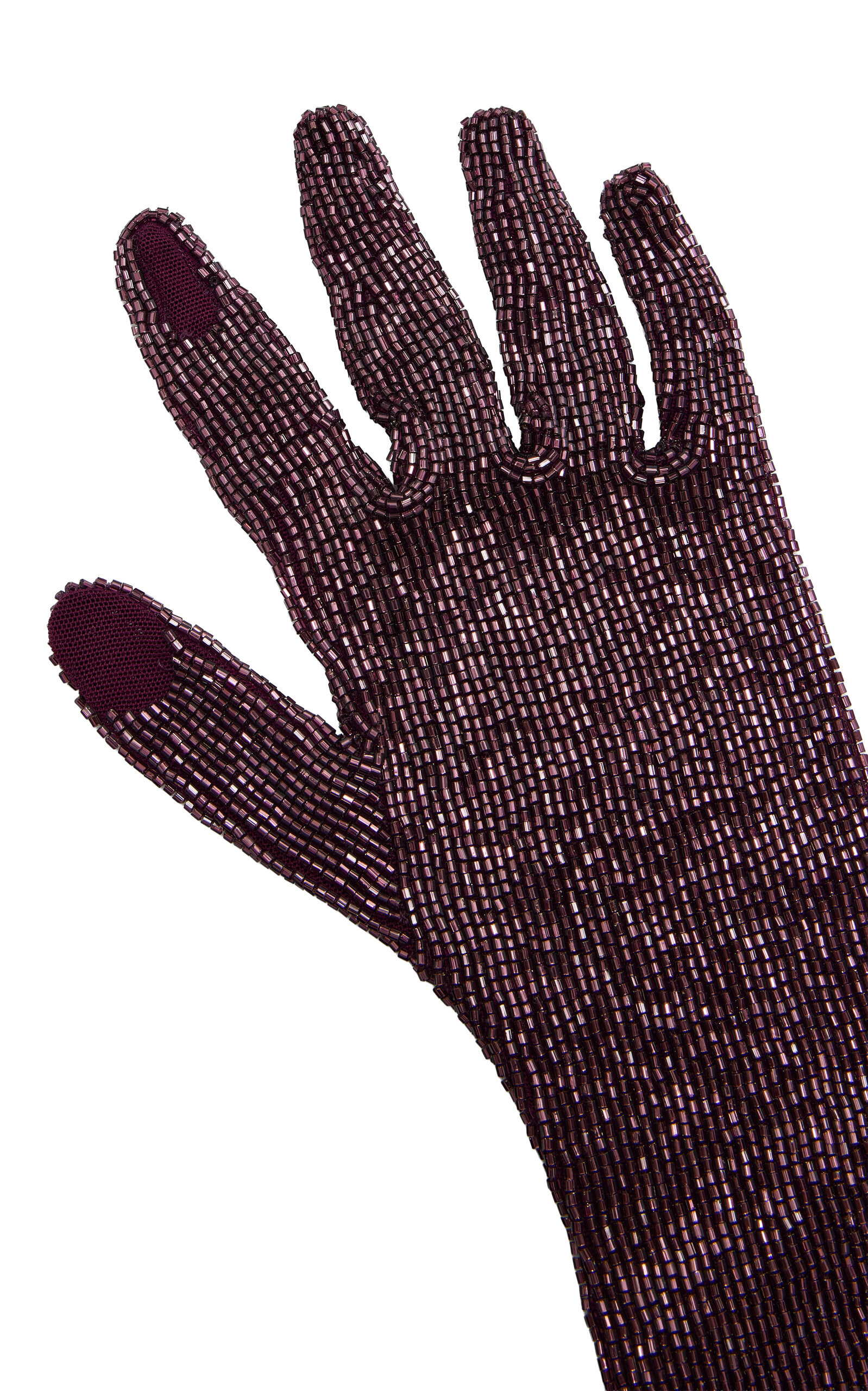 Opera Beaded Gloves burgundy - 3