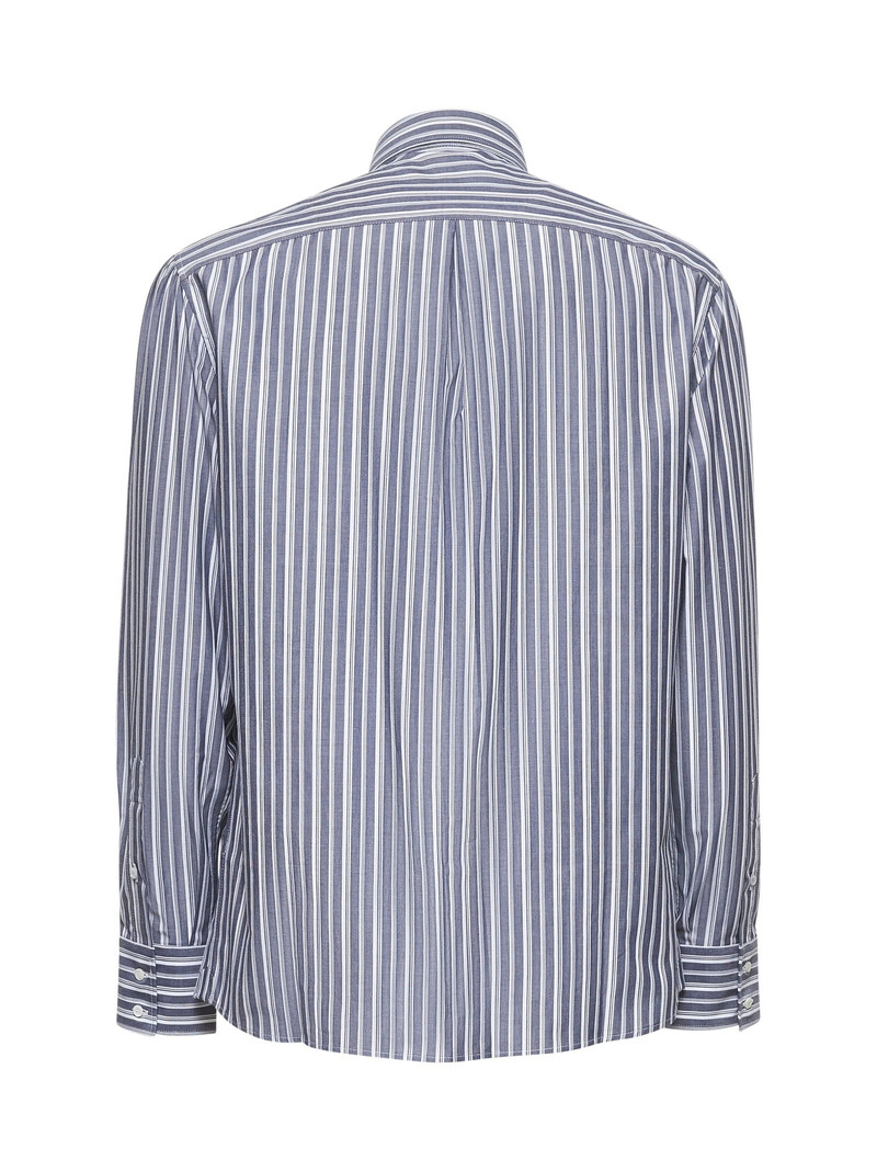 Brunello Cucinelli Striped cotton basic fit shirt outlook
