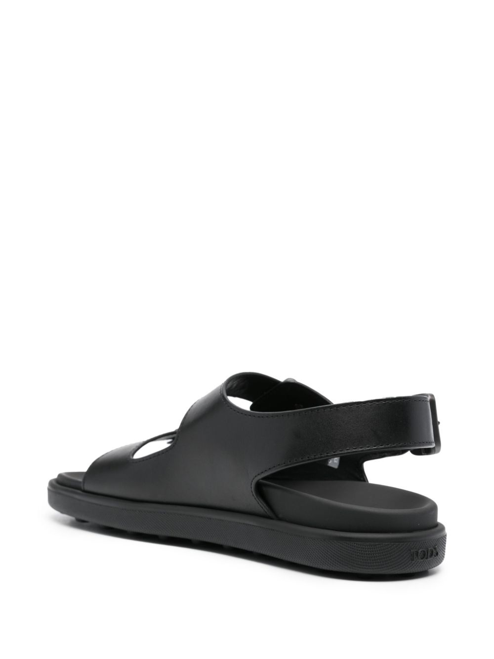 engraved-logo leather sandals - 3