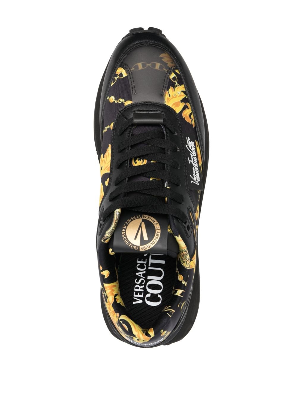 baroque-print low-top sneakers - 4