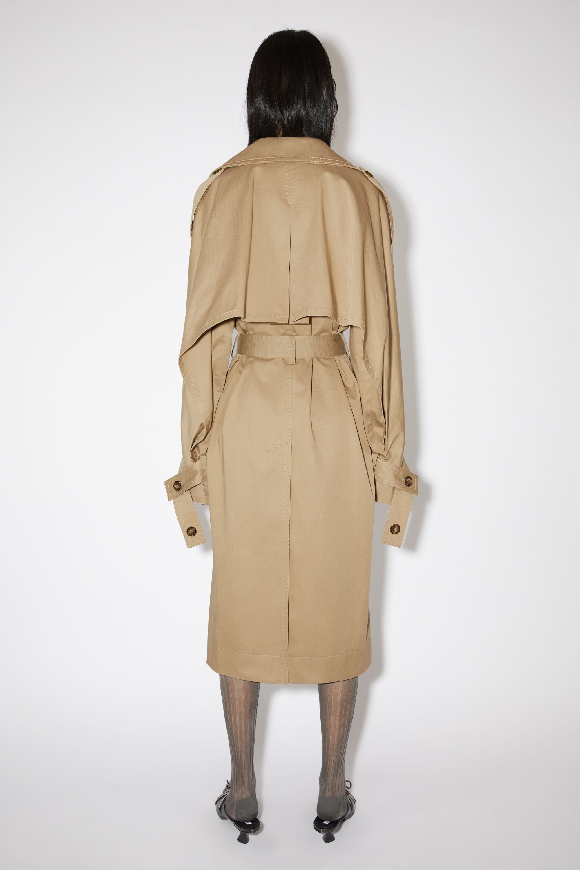 Double-breasted trench coat - Cold beige - 3