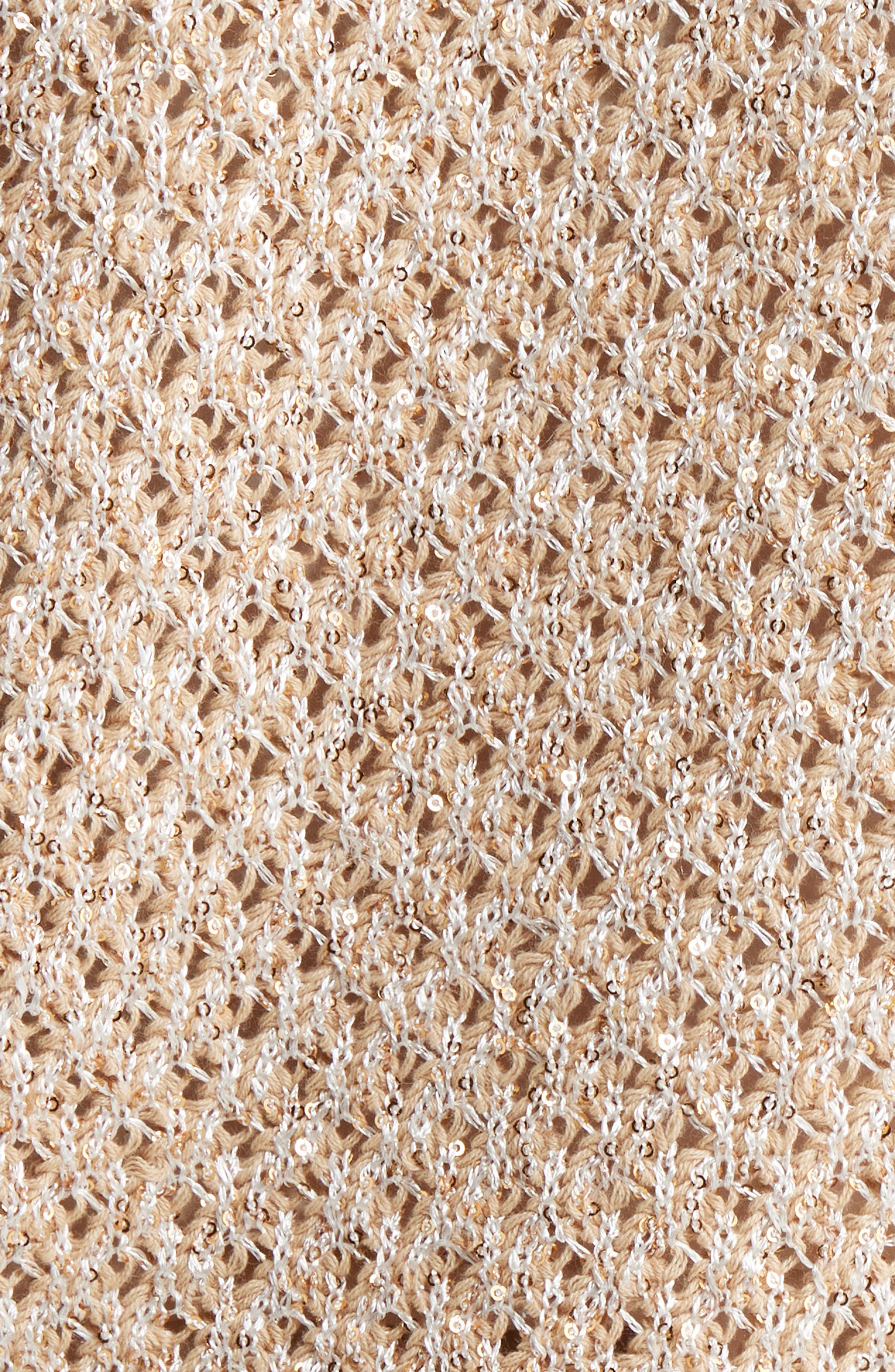 L'AGENCE Blanca Sequin Crop Cardigan in Natural Multi/Gold at Nordstrom - 6