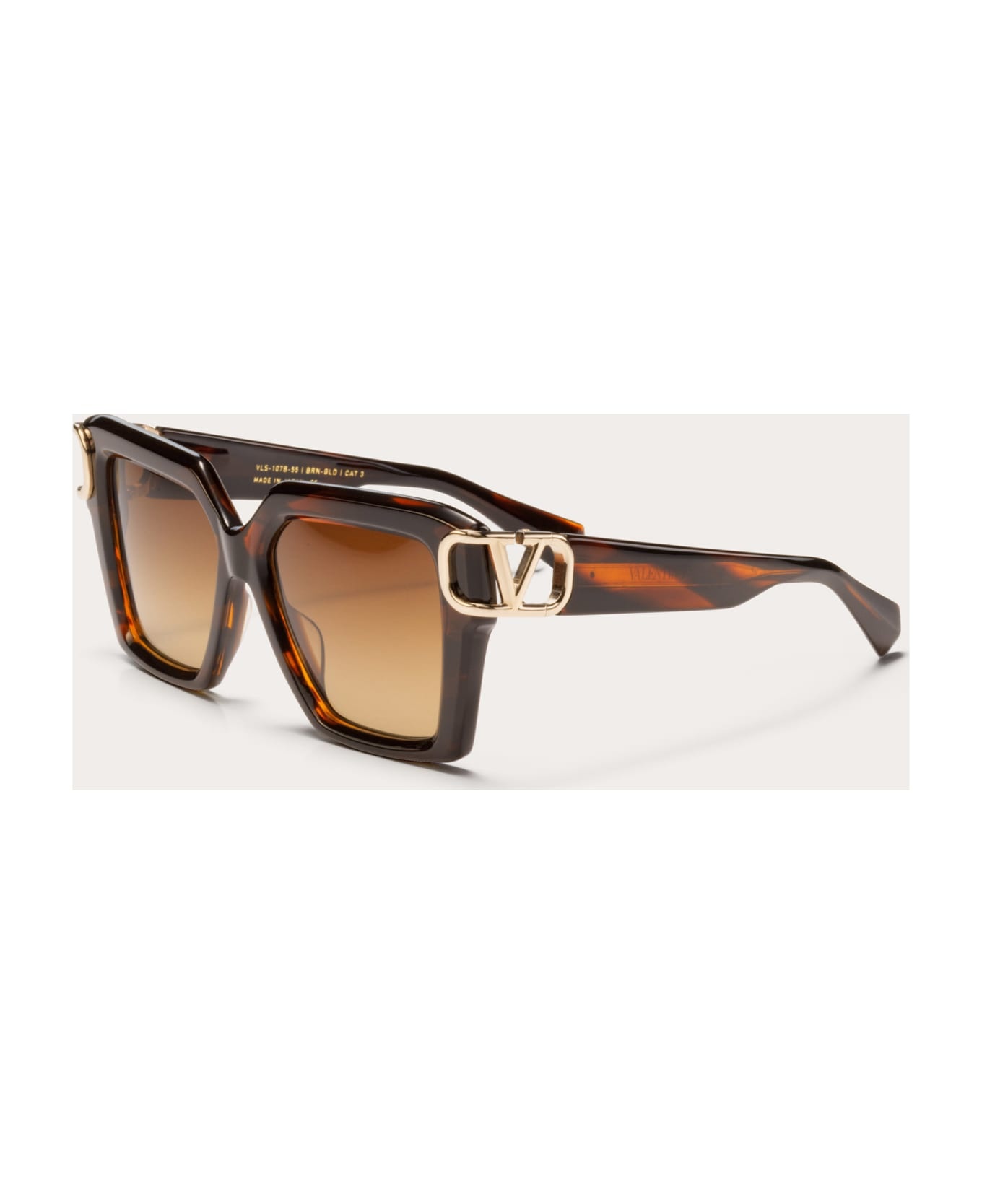Uno - Brown Swirl / White Gold Sunglasses - 2