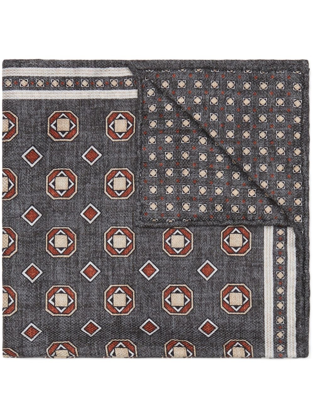 geometric-print silk handkerchief - 2
