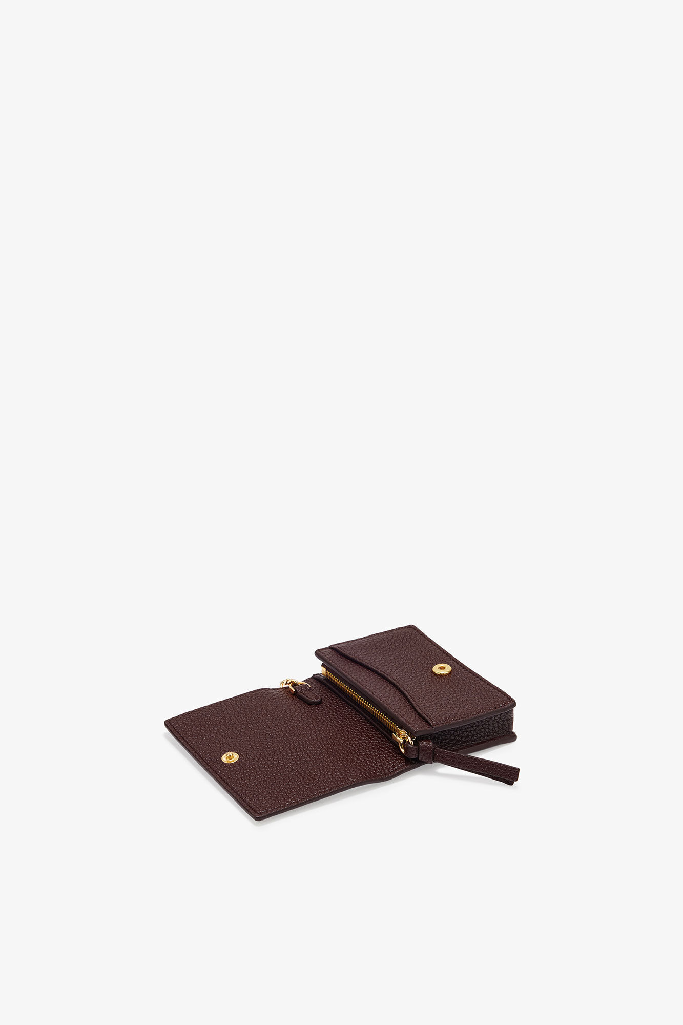 BROWN GRAINED GANNI BOU CARD HOLDER WITH FLAP - 3