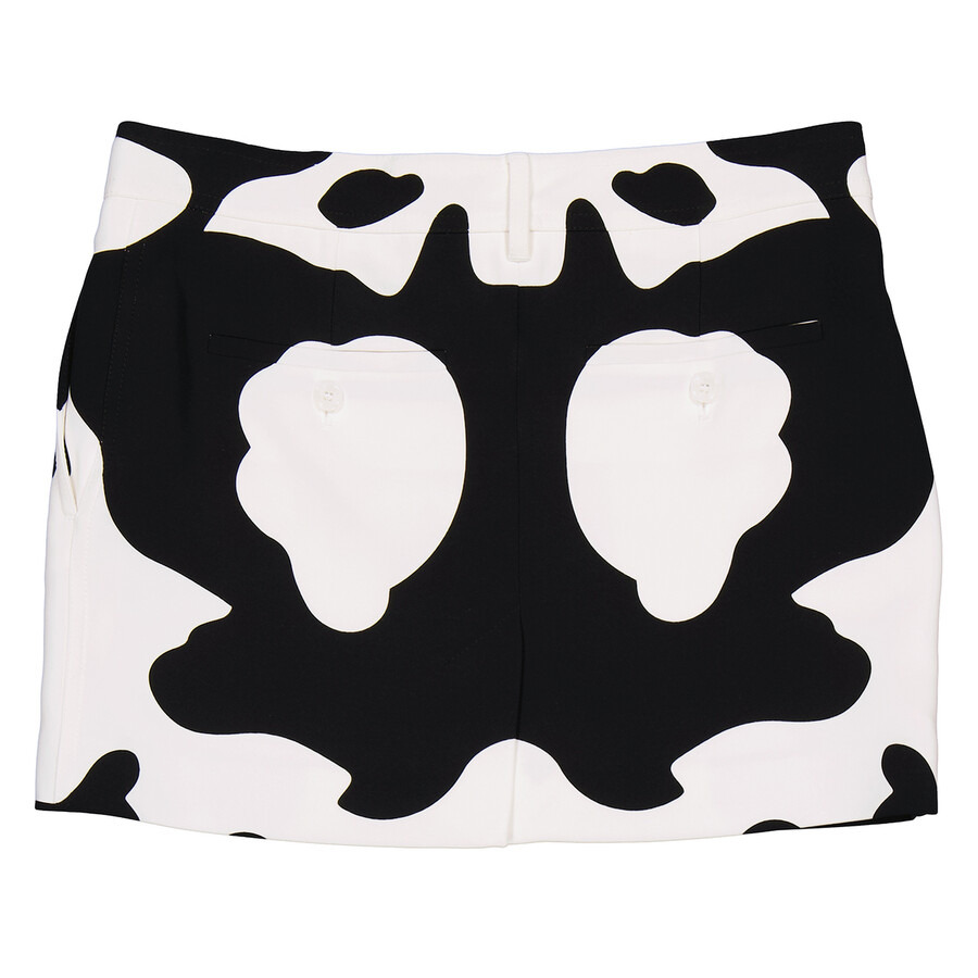 Burberry Monochrome Cow Print Mini Skirt - 2
