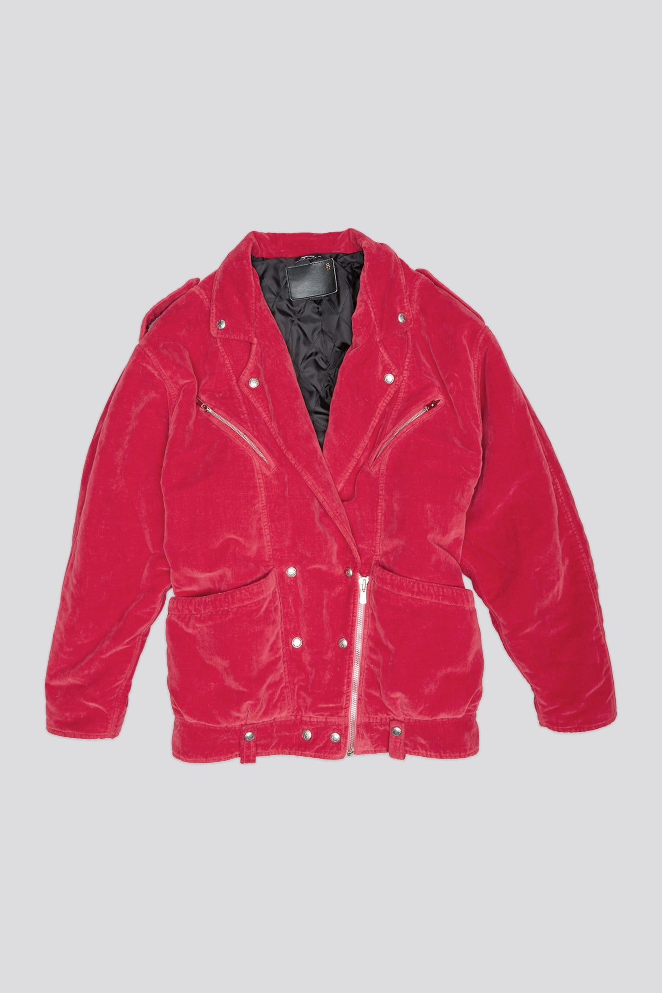 ELONGATED MOTORCYCLE JACKET - RASPBERRY - R13 - 1