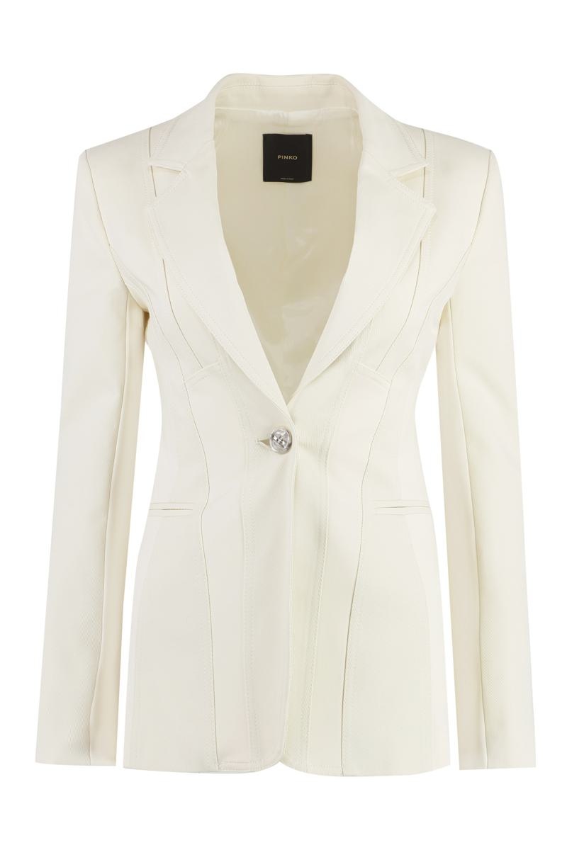 PINKO ERACLE SINGLE-BREASTED ONE BUTTON JACKET - 1