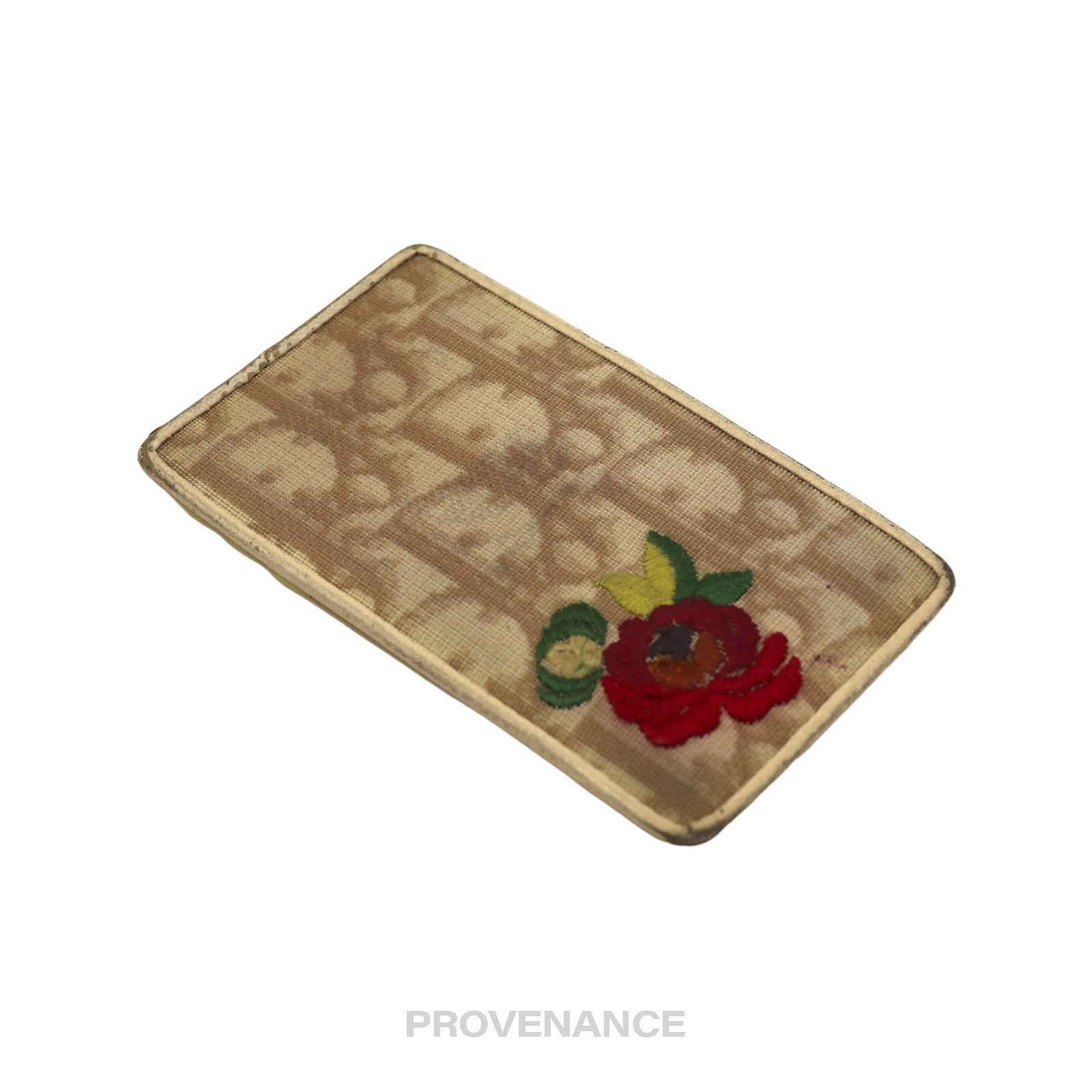 Dior Trotter Embroidered Card Holder Wallet - Sand - 4