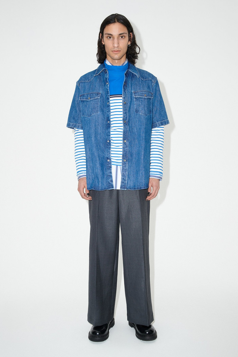 Our Legacy Frontier Shortsleeve Shirt Western Blue Denim outlook