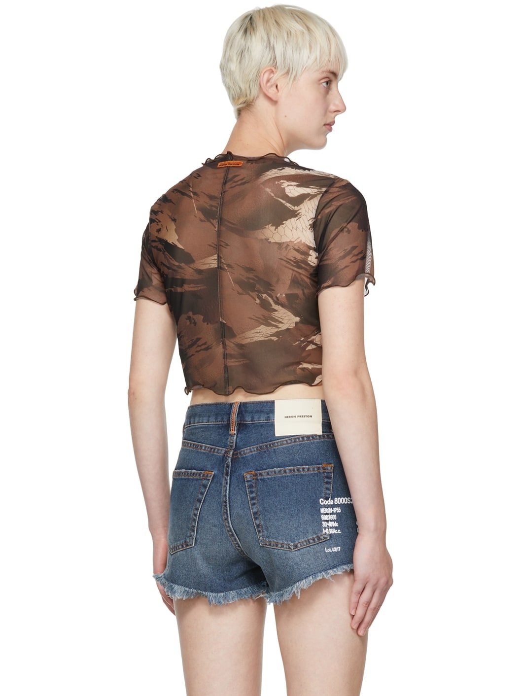 Brown Nylon T-Shirt - 3