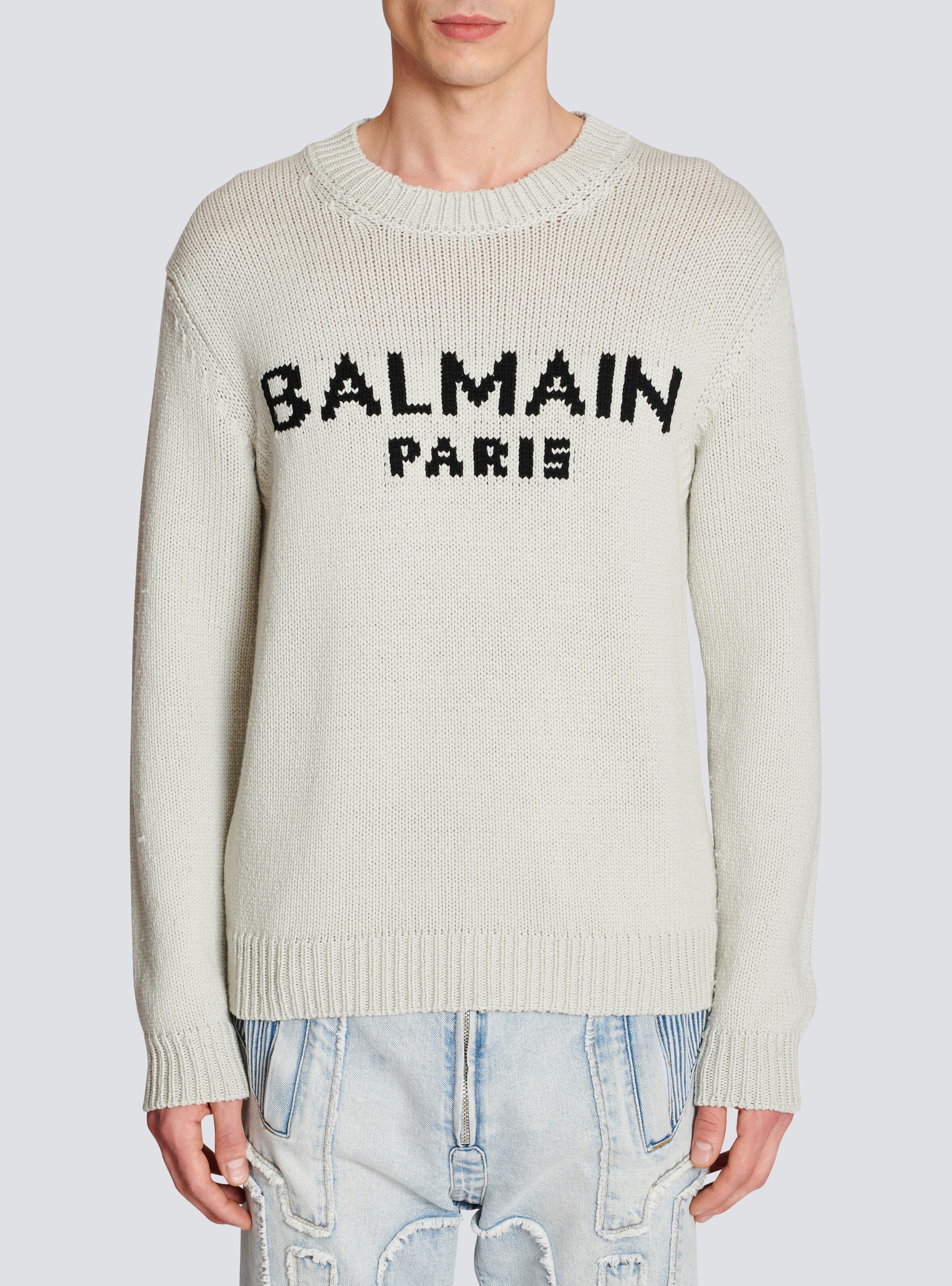 Wool jumper with Balmain Paris logo - 5