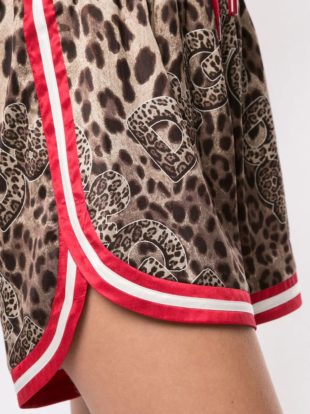 leopard logo print shorts - 5