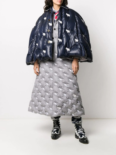 Thom Browne elephant motif padded cape outlook