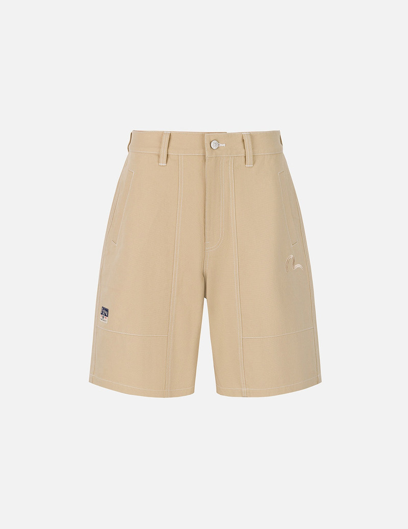 EVISU Allover Seagull Print Pocket Oversized Shorts outlook
