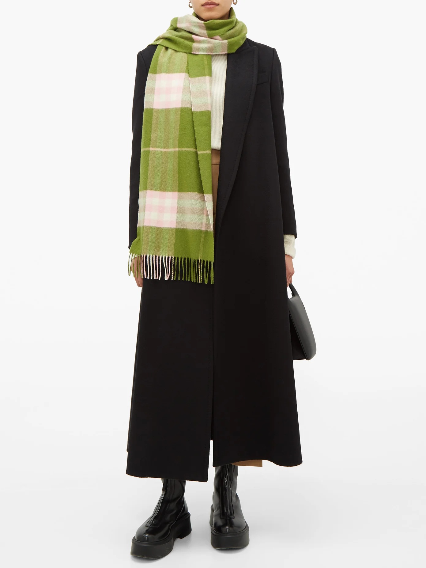 Checked cashmere scarf - 2