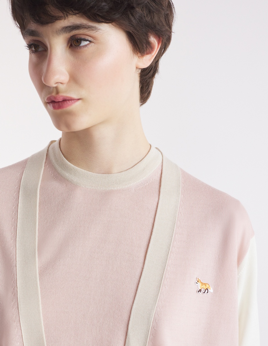 BABY FOX PATCH COLOR BLOCK CARDIGAN - 4