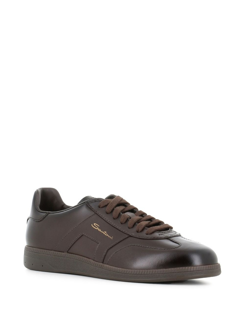 Santoni leather sneakers outlook
