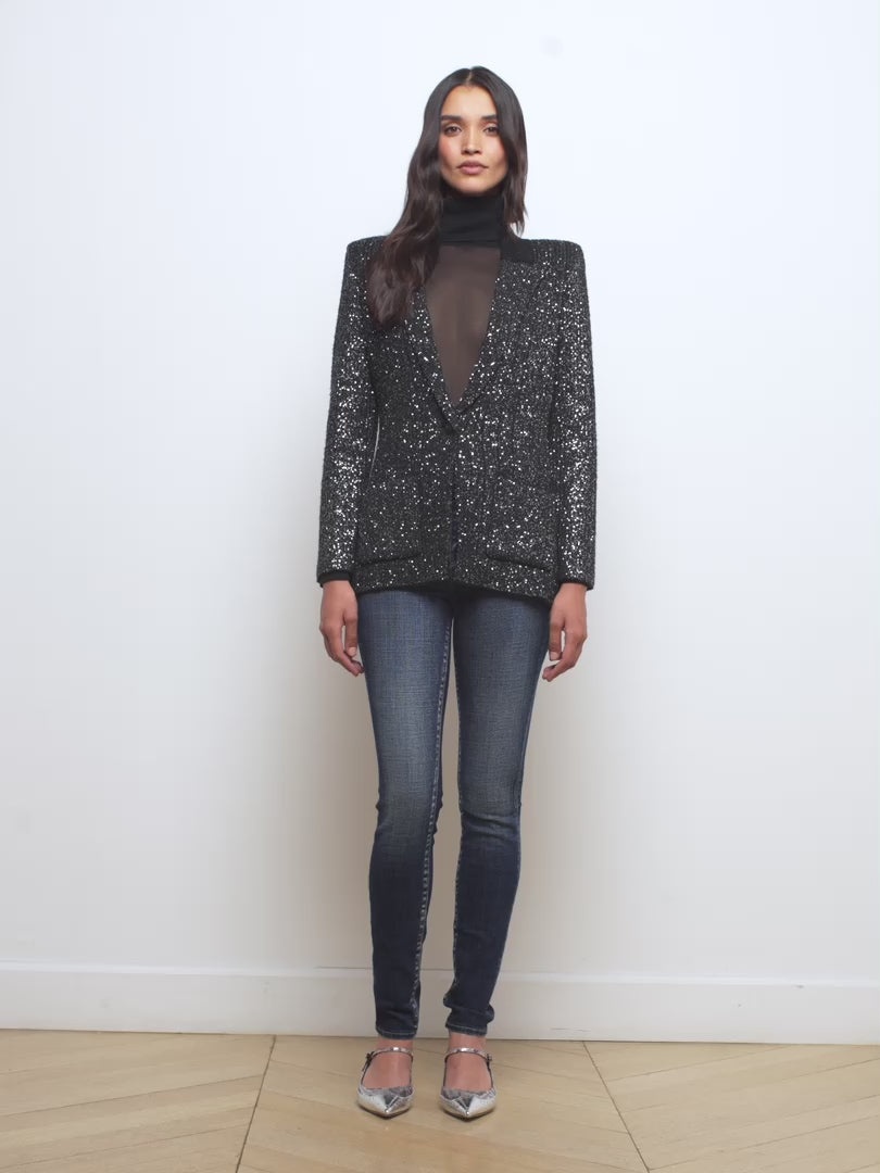 Leonora Sequin Knit Blazer - 7