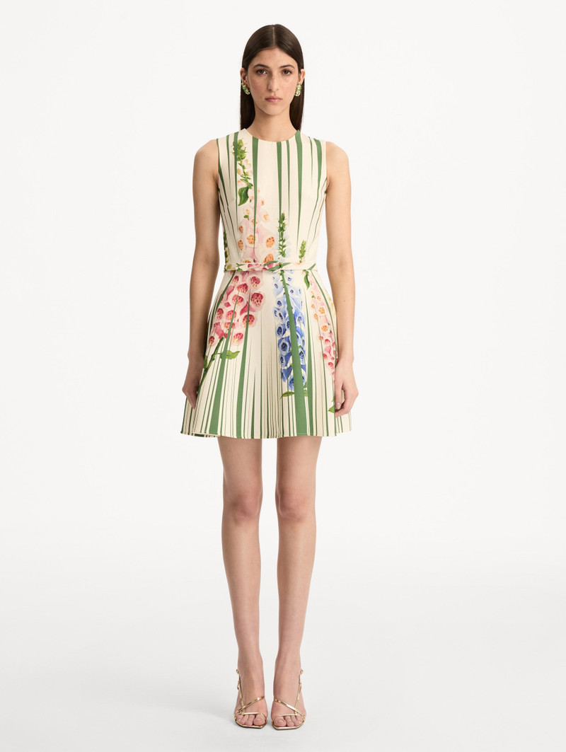 Oscar de la Renta FOXGLOVE TROMPE L’OEIL DRESS outlook