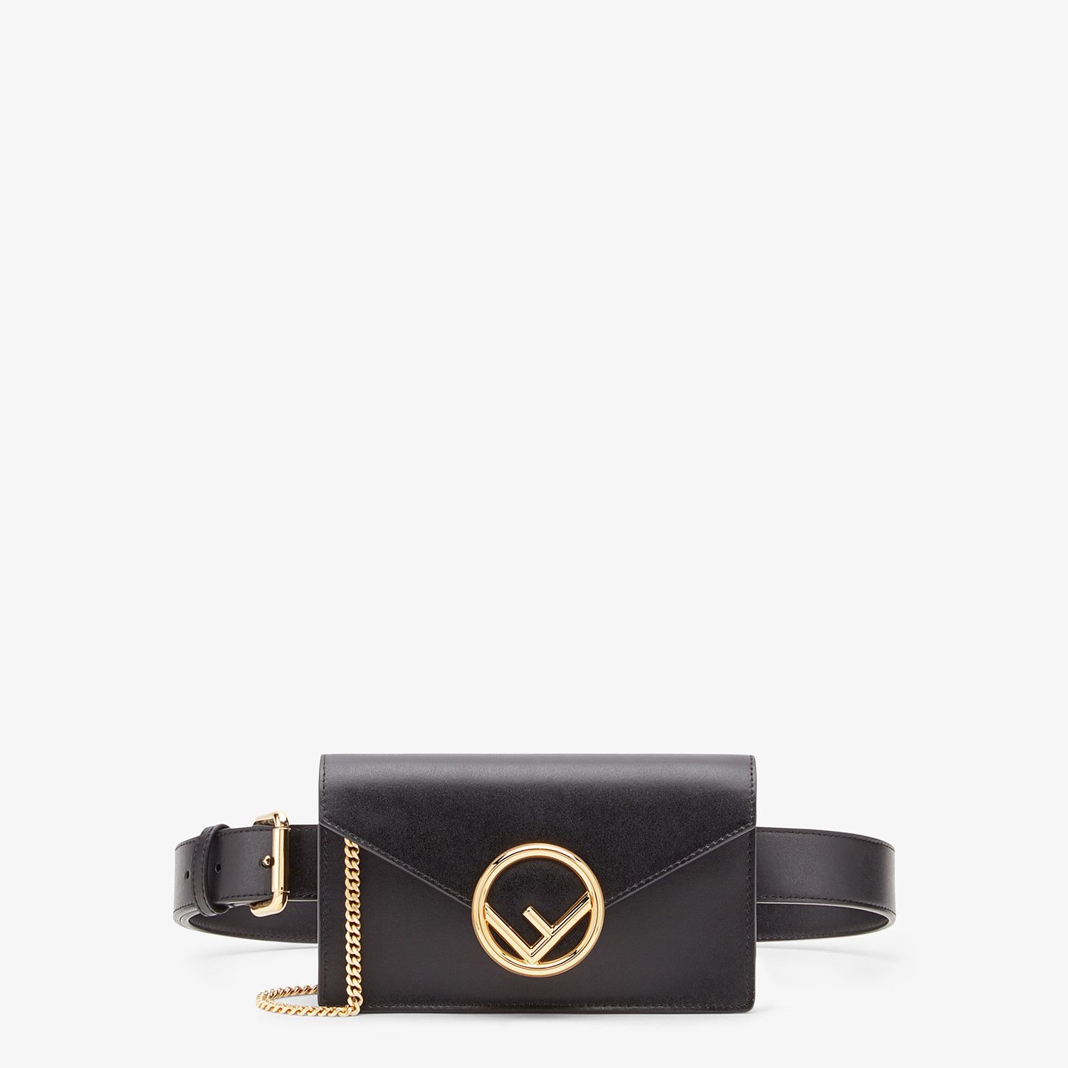 Black leather belt bag - 1