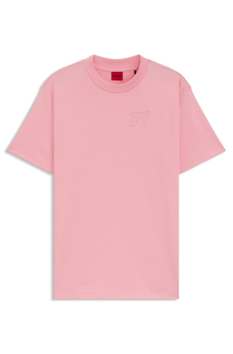 RELAXED-FIT T-SHIRT IN COTTON JERSEY WITH EMBROIDERED MONOGRAM 1