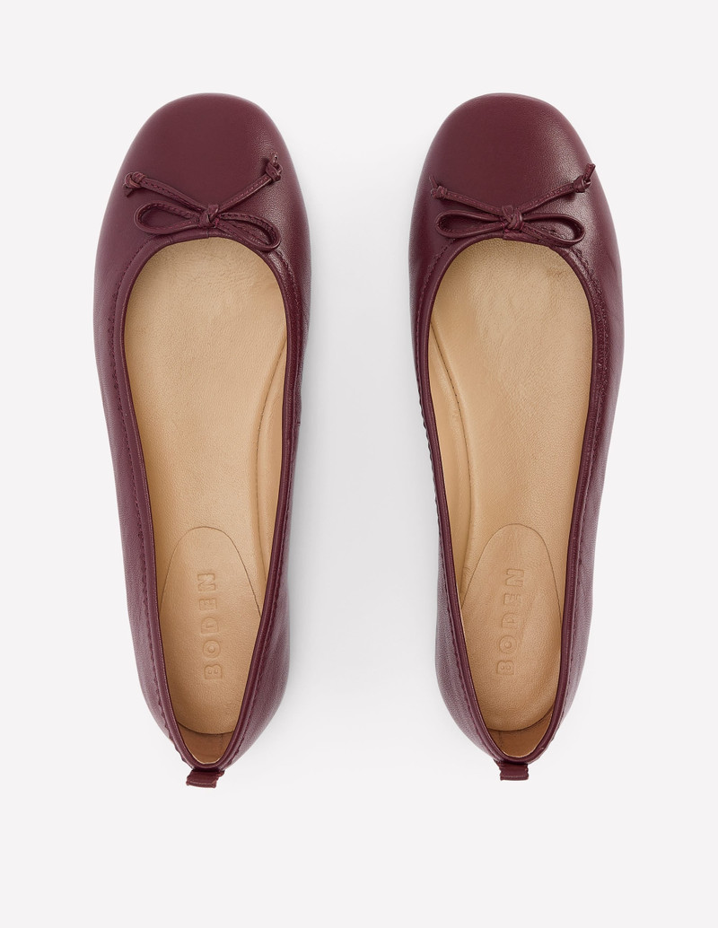 Kitty Flexi Sole Ballet Flats-Oxblood 5