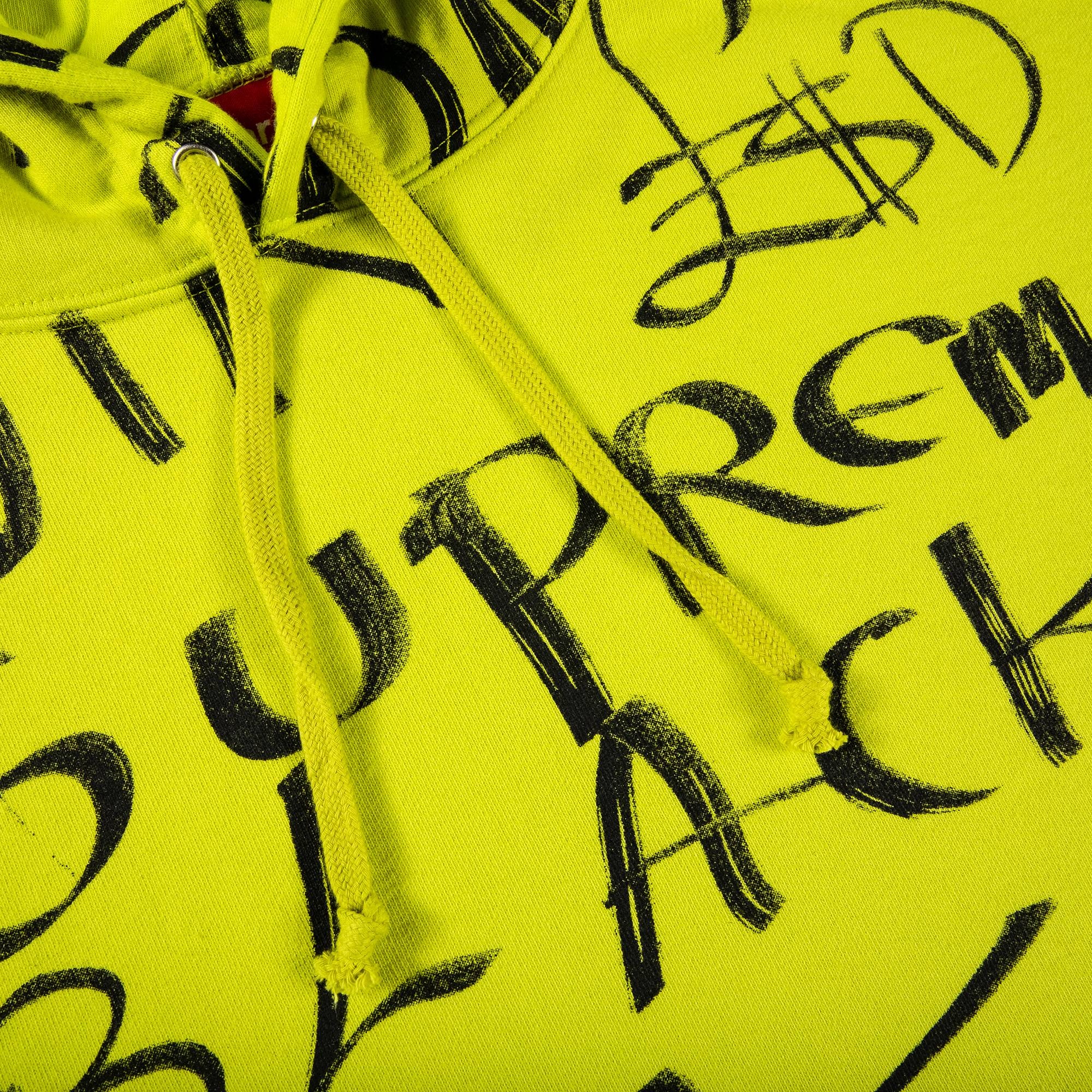 Supreme Black Ark Hooded Sweatshirt 'Fluorescent Yellow' - 2