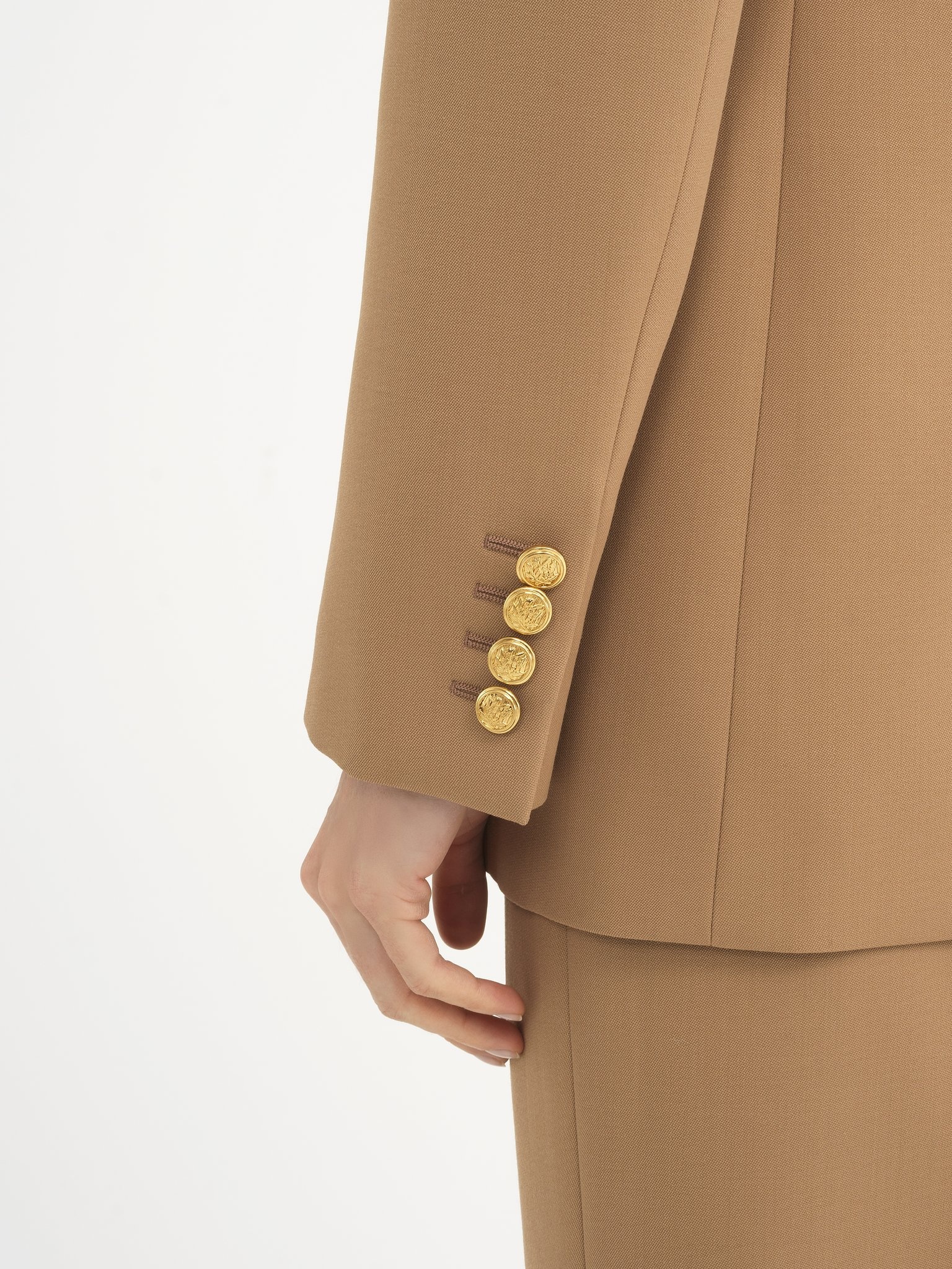 【関税&送料込】Chloe Camel Wool Blazer Chloé Tailored Jacket In Wool Crêpe | Chloé CH