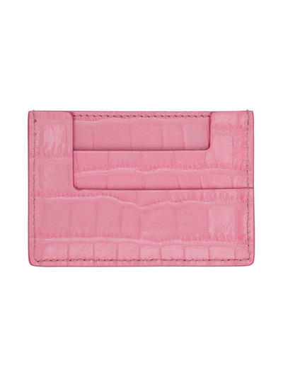 TOM FORD Pink Croc Classic Card Holder outlook