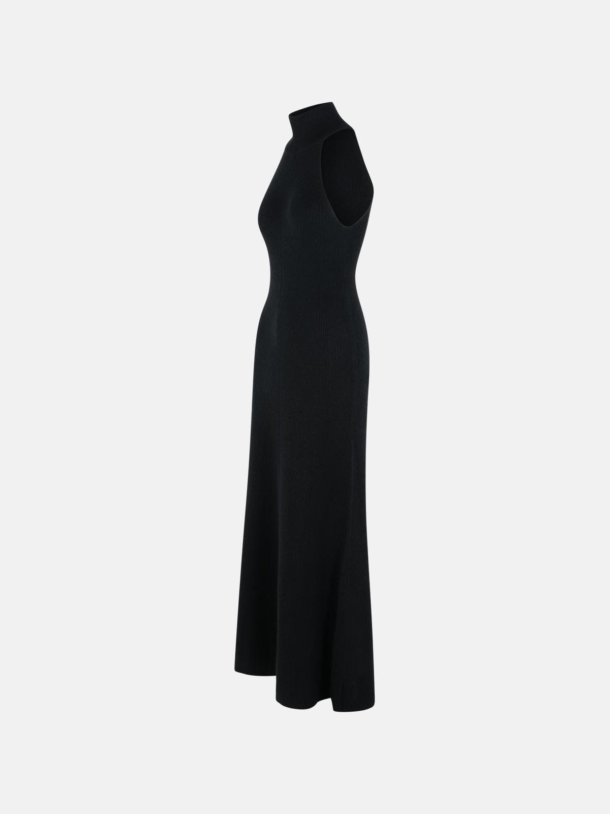 'AMANNDA' BLACK CASHMERE DRESS - 2