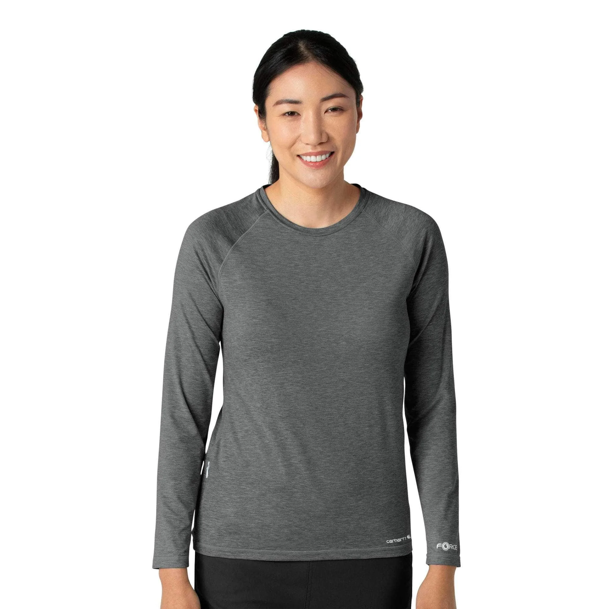 Women's Force Sub-Scrubs Heathered Performance Long Sleeve Tee - 1