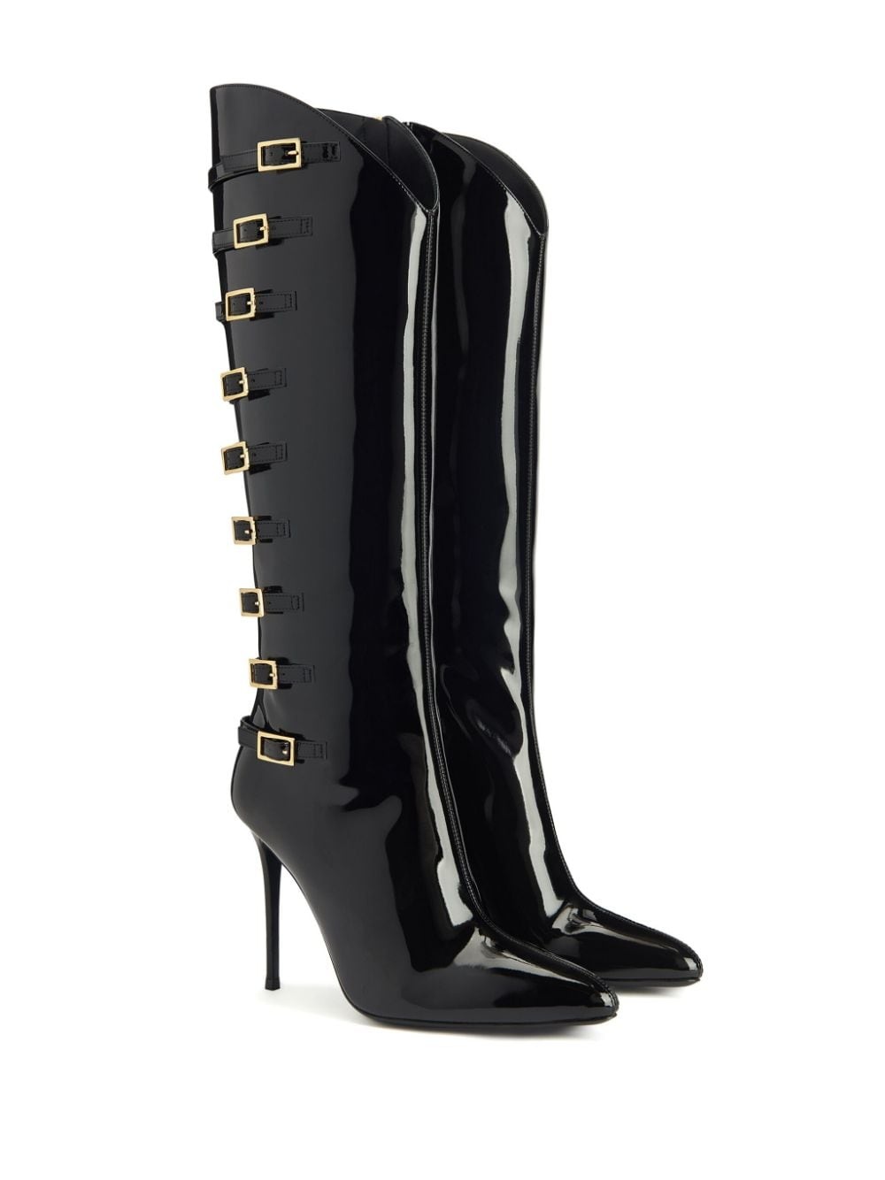 Patthi 105mm patent boots - 2