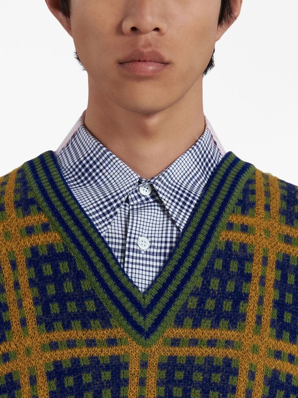 check-pattern pullover - 5