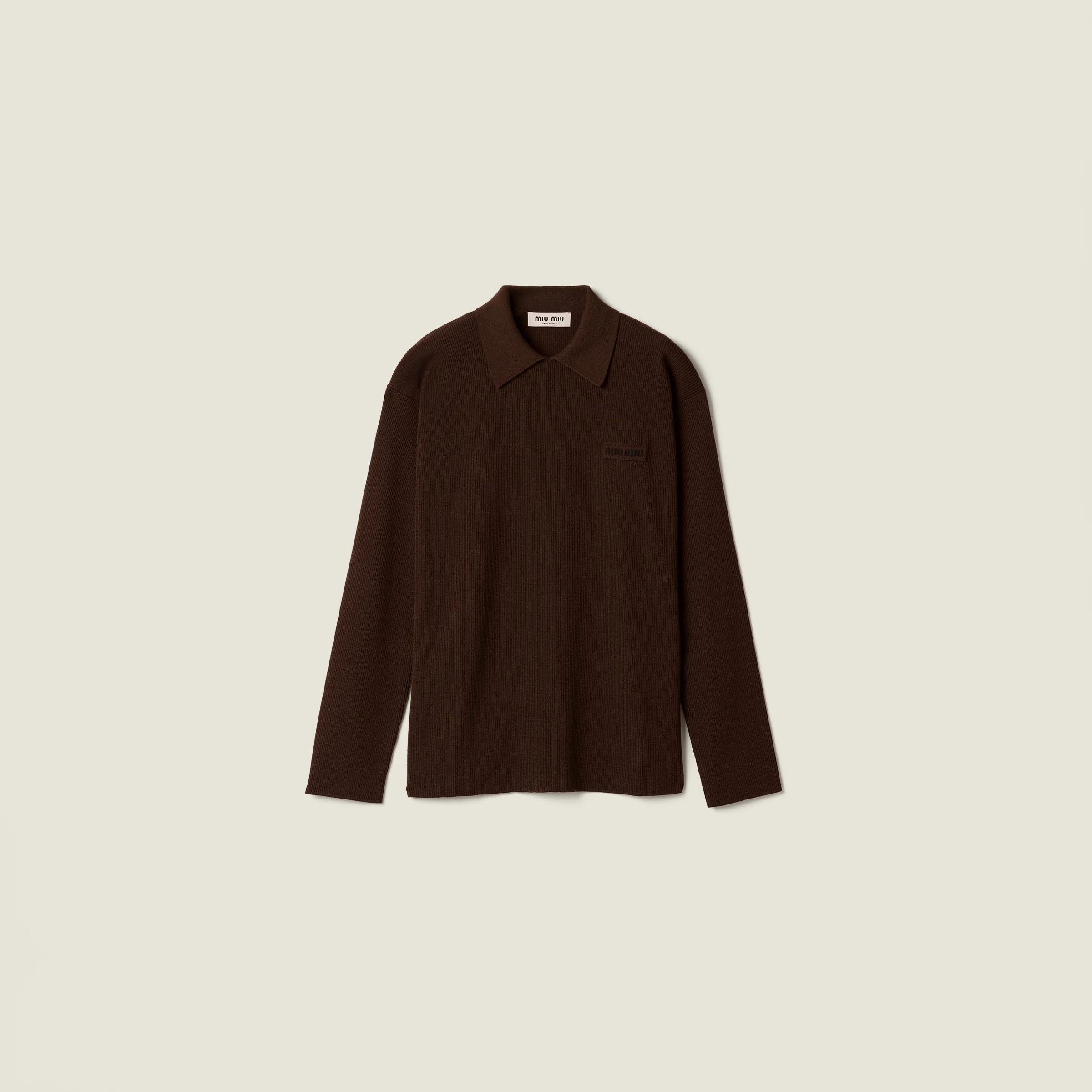 Wool polo sweater - 1