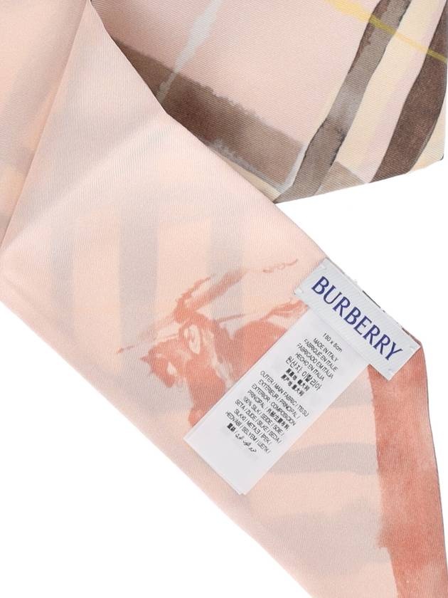スカーフ BURBERRY Skinny Reversible Check Silk Scarf 8102101 TEACUP FCF075E9-F00C-4DEF-BD47-