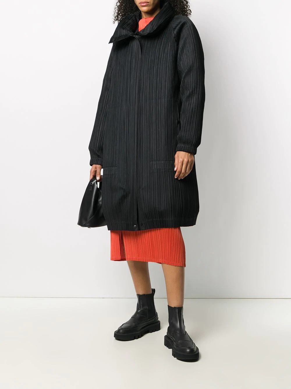 micro pleat duffle coat - 2