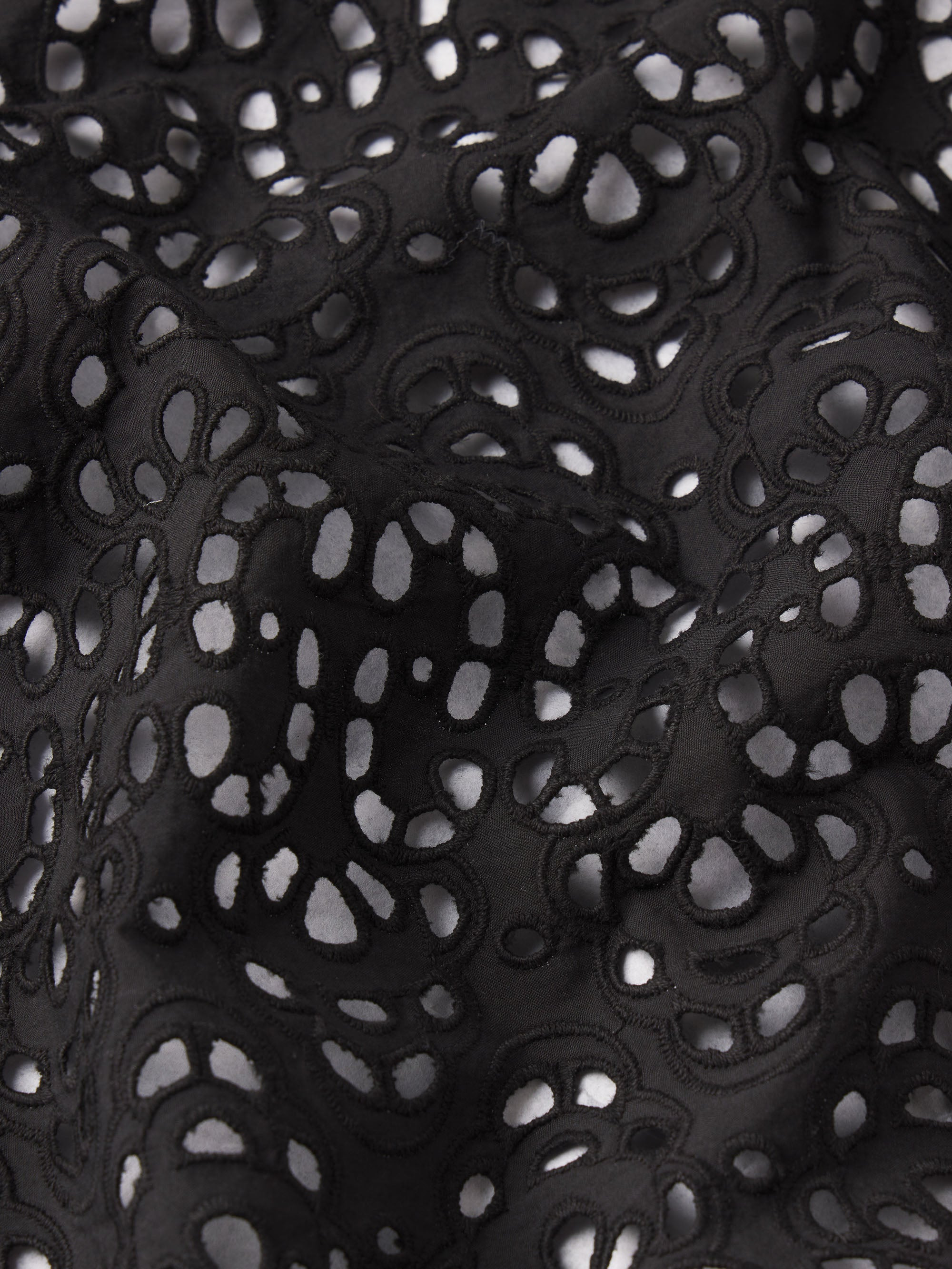 The Deco Eyelet Top in Black - 4