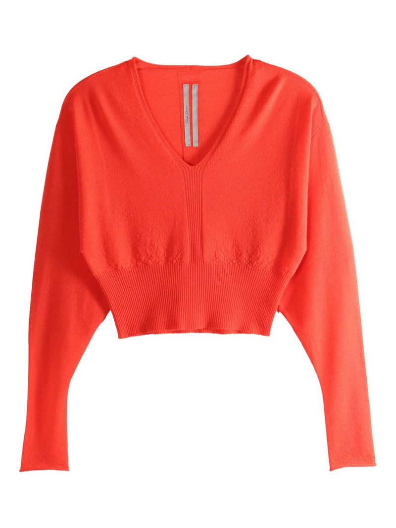 V-neck ribbed sweater 1