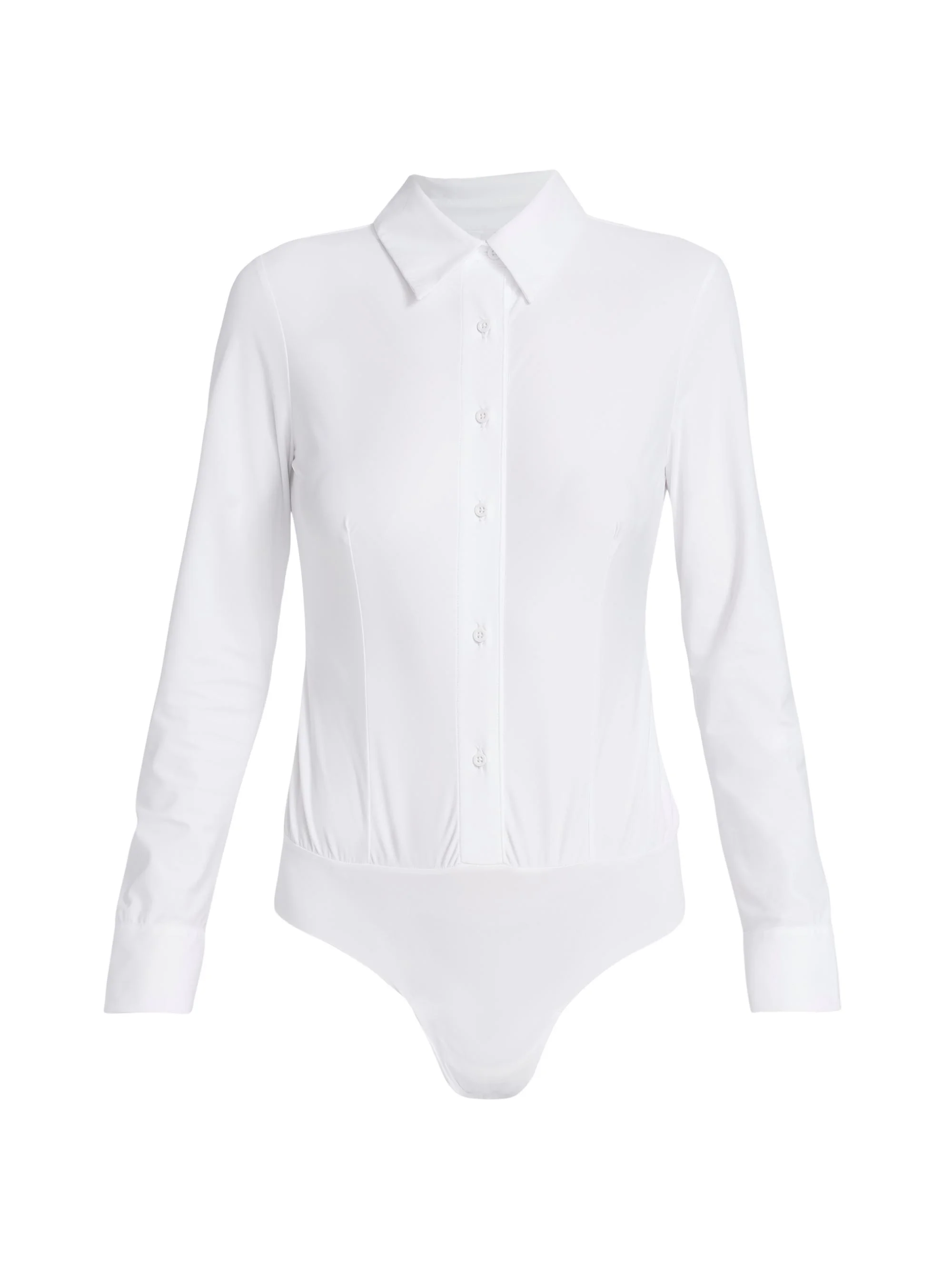Women's Classic Oxford Shirt Bodysuit - White - 1