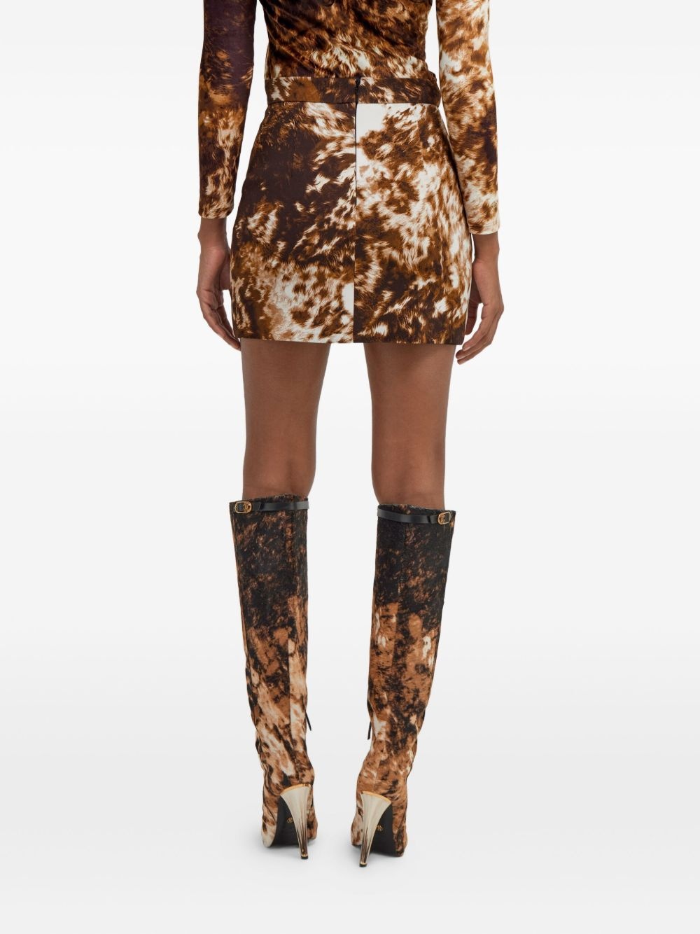 Appaloosa-print mini skirt - 5