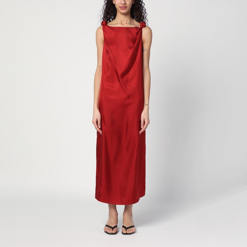 Loulou Studio Red midi dress in silk - 1