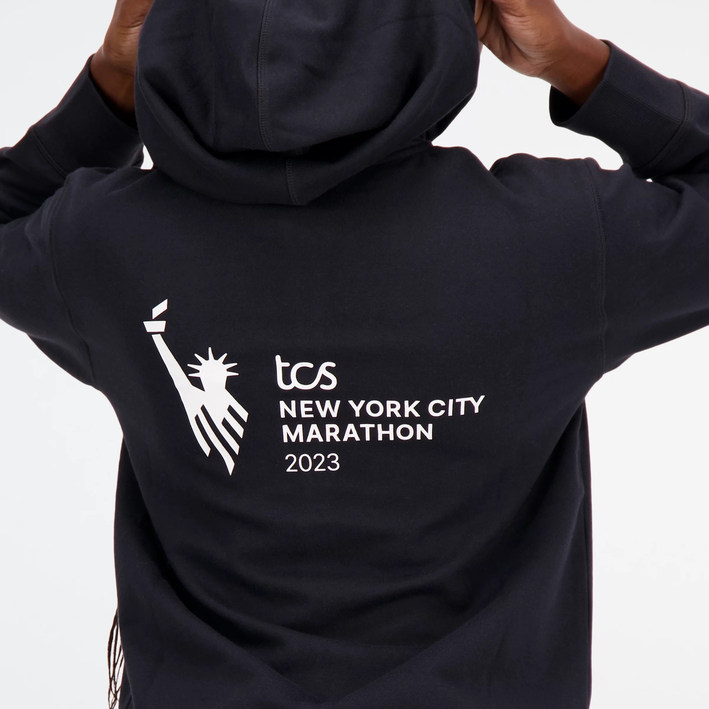 NYC Marathon NB Essentials Stacked Logo Full Zip Hoodie - 4