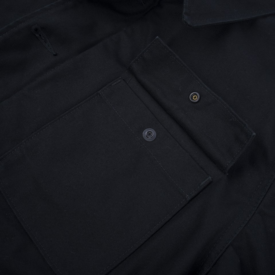 IHM-39-BLK Military Serge A2 Deck Jacket - Black - 19