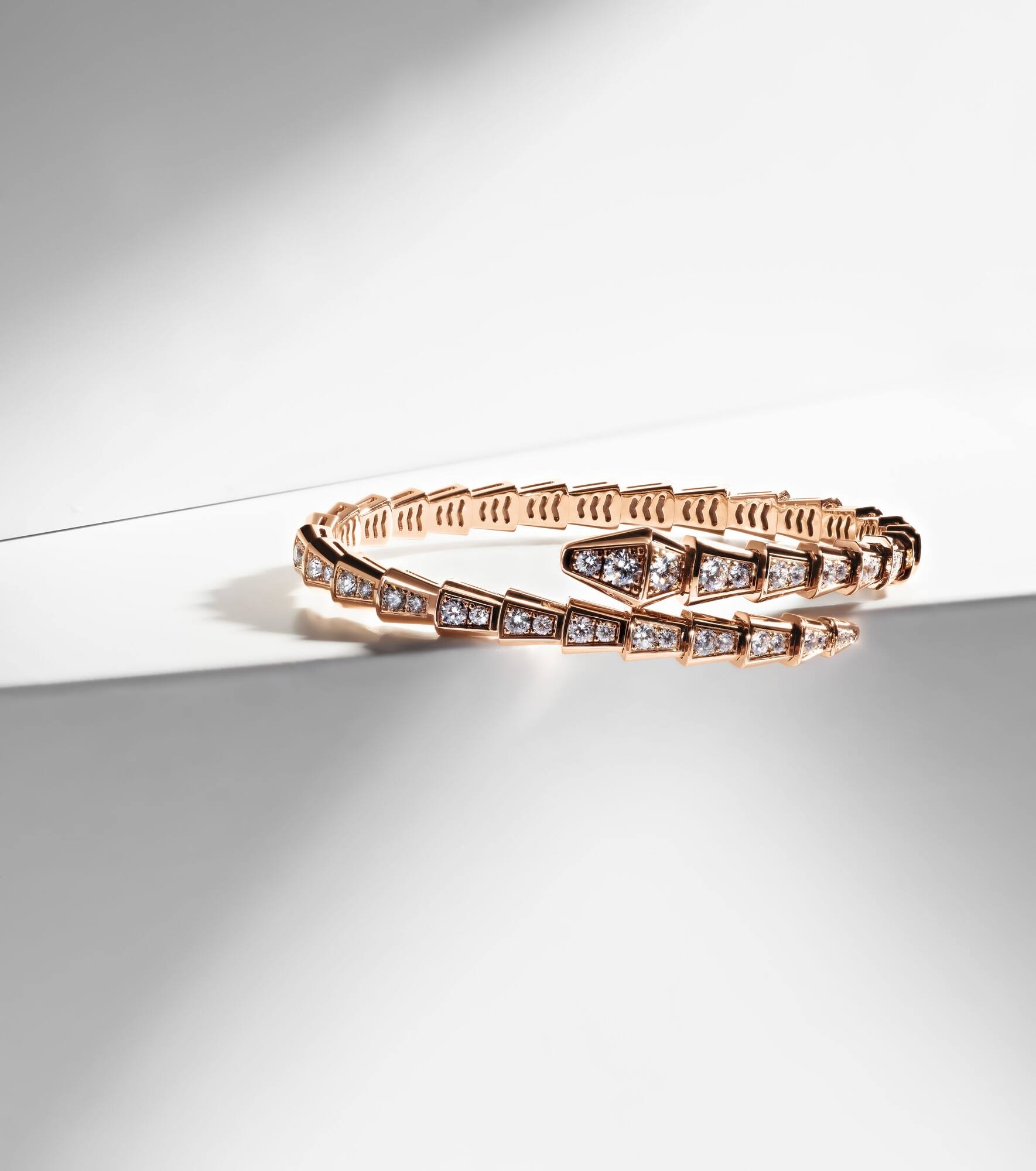 Serpenti Viper 18kt rose gold bracelet with diamonds - 3