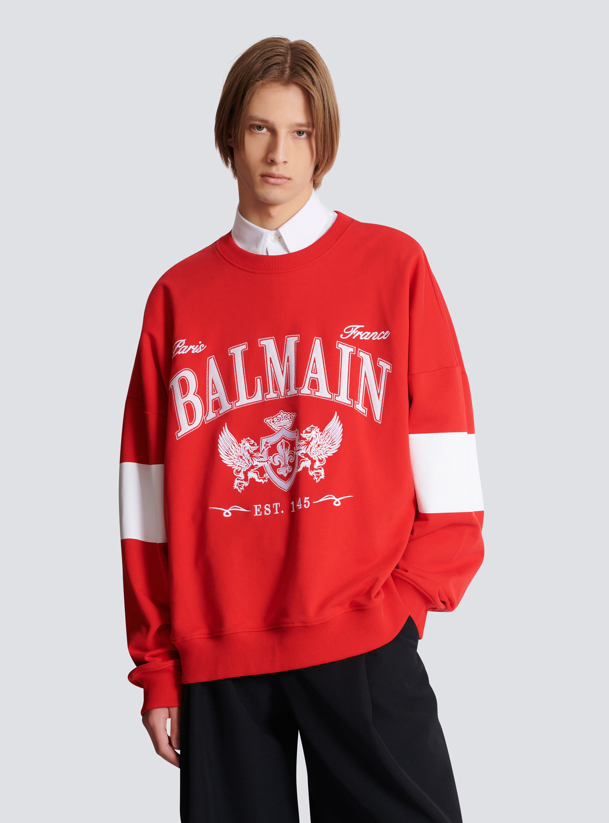 Boxy Balmain College sweatshirt - 6