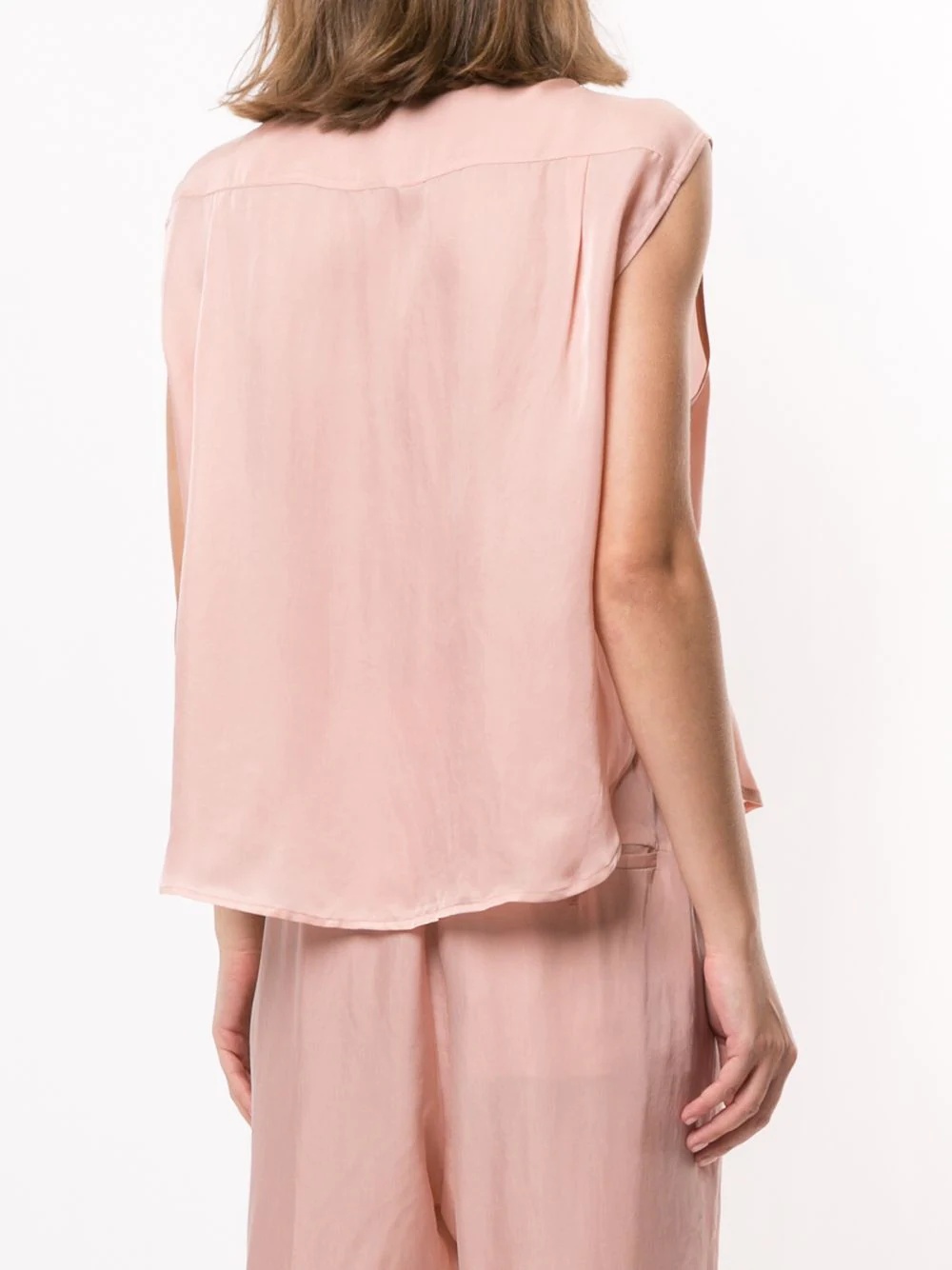 sleeveless flared blouse - 4