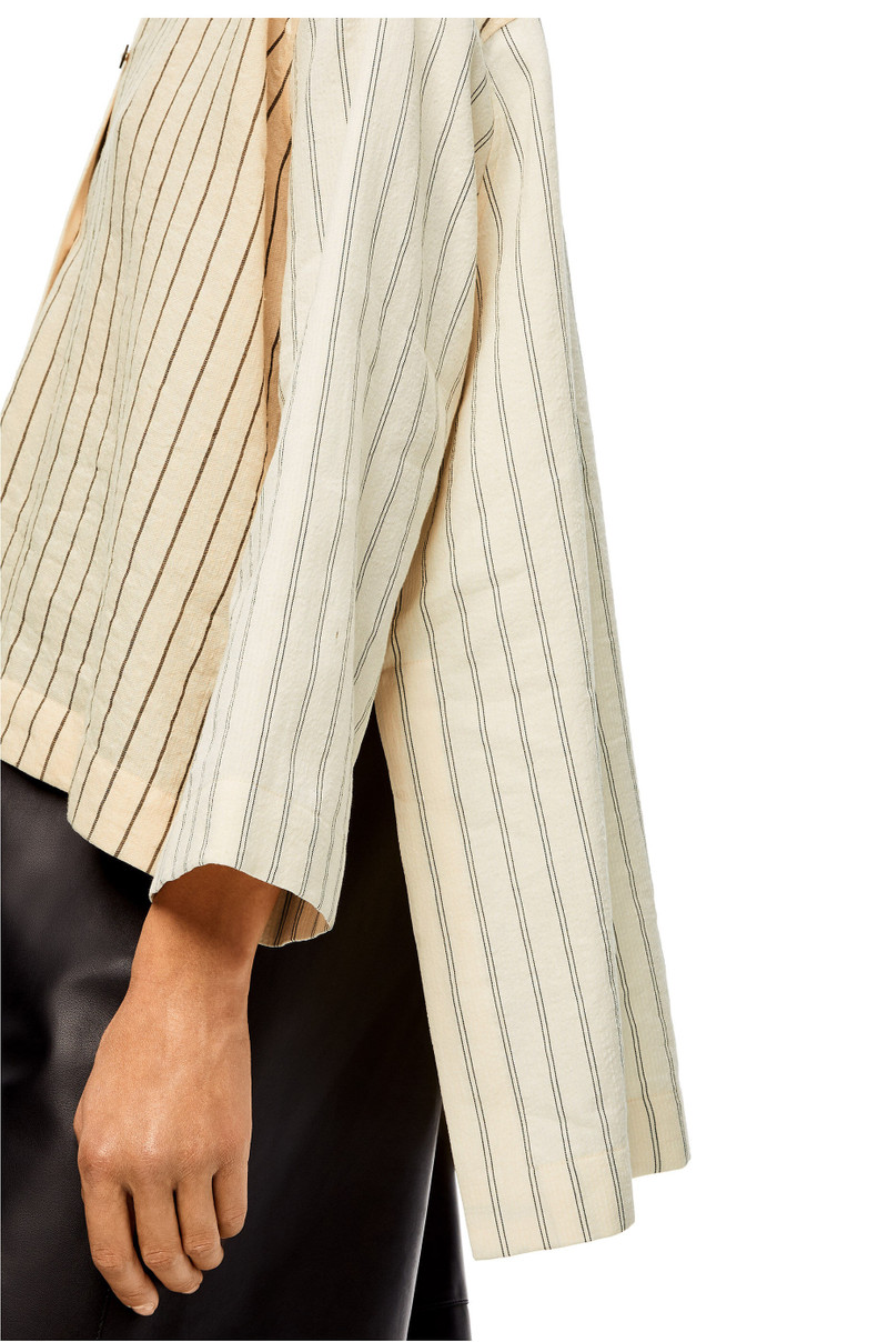 Stripe tunic shirt in cotton and linen 5